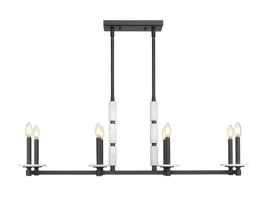 Z-Lite Kaden Linear Chandelier Kitchen Island Interior Lifestyle | Lighting House Orillia