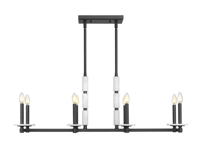 Z-Lite Kaden Linear Chandelier Kitchen Island Interior Lifestyle | Lighting House Orillia