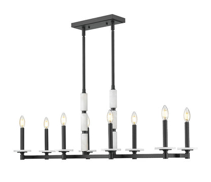 Z-Lite Kaden Linear Chandelier Dining Room Interior Lifestyle | Lighting House Orillia