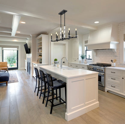 Z-Lite Kaden Linear Chandelier Removable Bobeche Detail | Lighting House Orillia