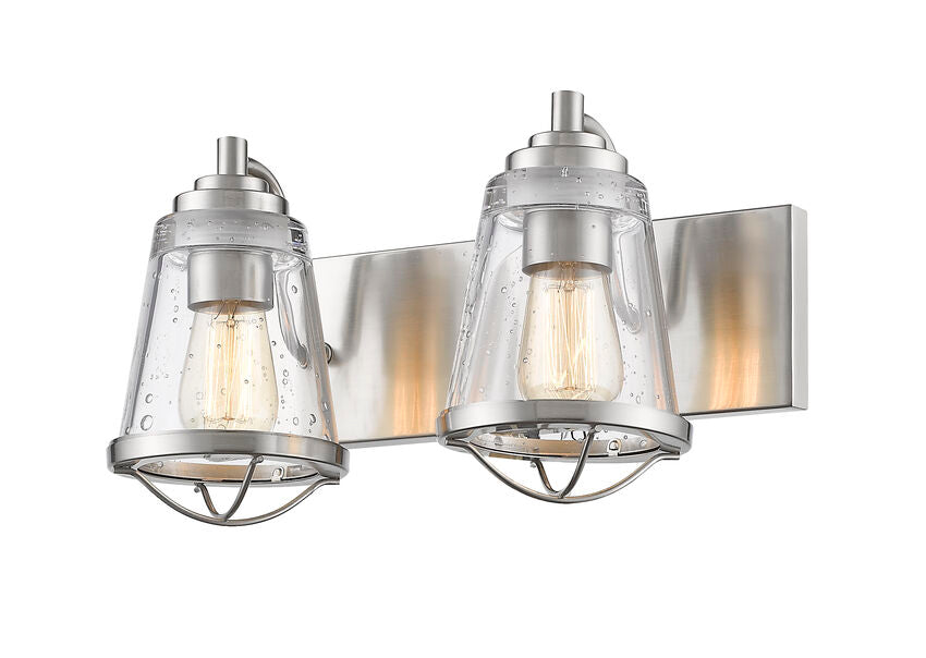 Z-Lite Mariner Vanity Light 2-Light Brushed Nickel | Lighting House Orillia