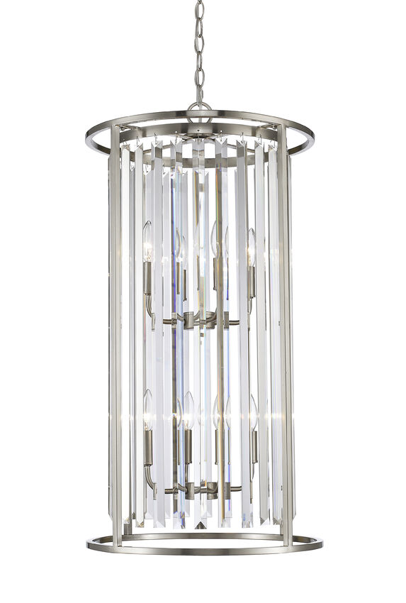 Z-Lite Monarch Crystal Chandelier Brushed Nickel | Lighting House Orillia