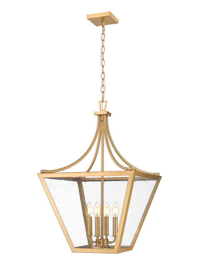 Z-Lite Chandelier Montalcino 4 Light Rubbed Brass - Lighting House Orillia