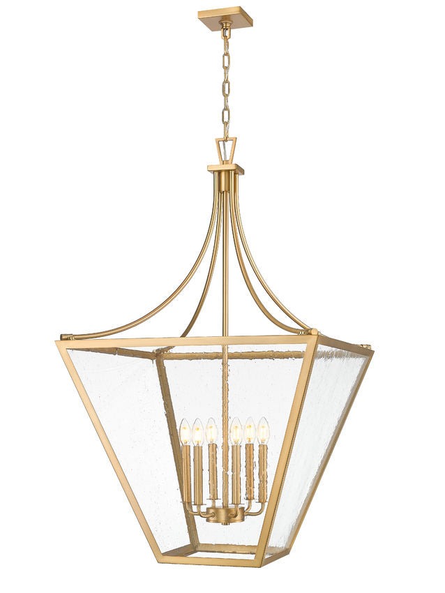 Z-Lite Chandelier Montalcino 6 Light Rubbed Brass - Lighting House Orillia