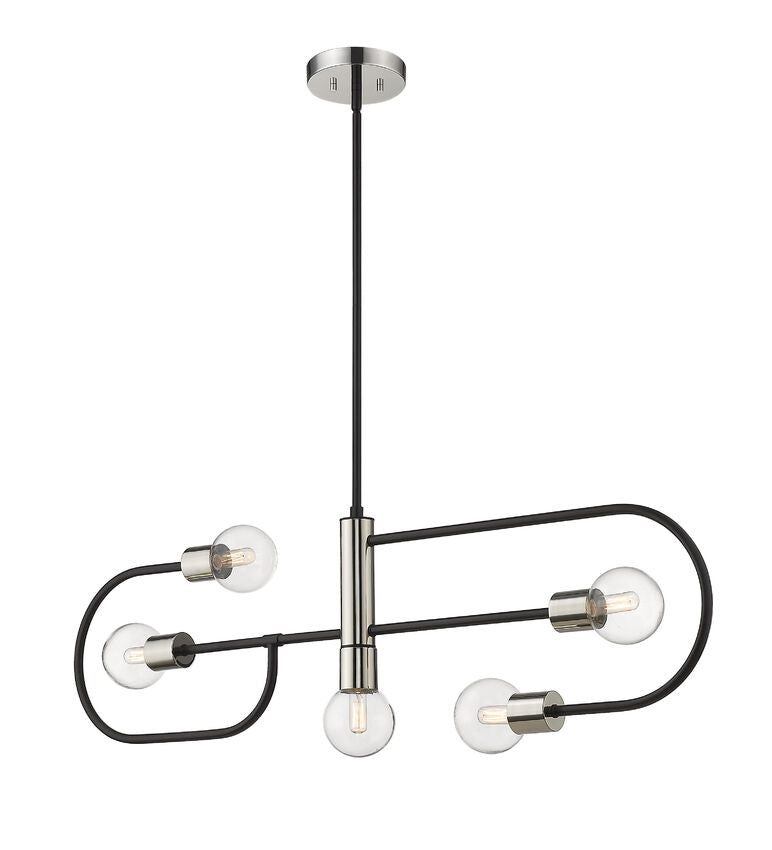 Z-Lite Neutra Linear Chandelier Matte Black Polished Nickel | Lighting House Orillia