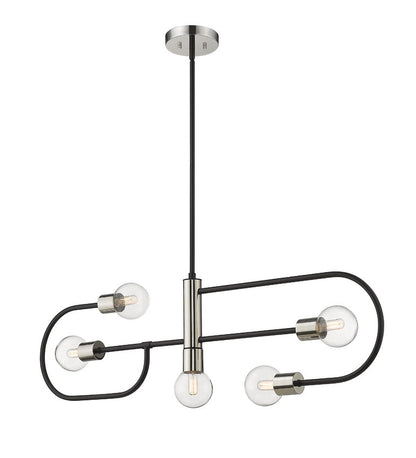 Z-Lite Neutra Linear Chandelier Matte Black Polished Nickel | Lighting House Orillia