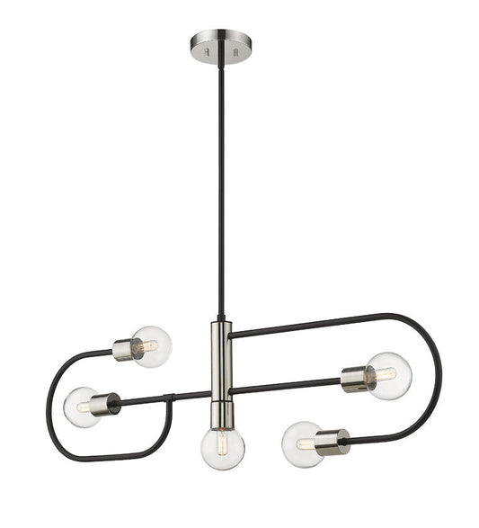 Z-Lite Neutra Linear Chandelier Matte Black Polished Nickel | Lighting House Orillia