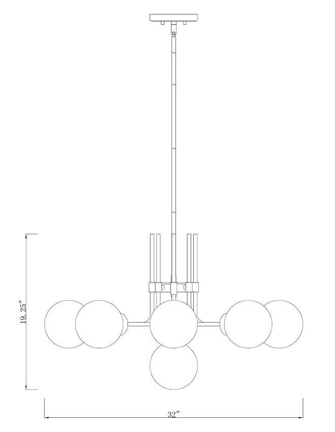 Z-Lite Parsons Chandelier Dimensions | Lighting House Orillia