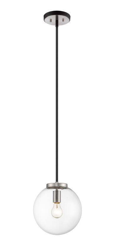 Z-Lite Parsons Pendant 10 inch Matte Black Brushed Nickel | Lighting House Orillia
