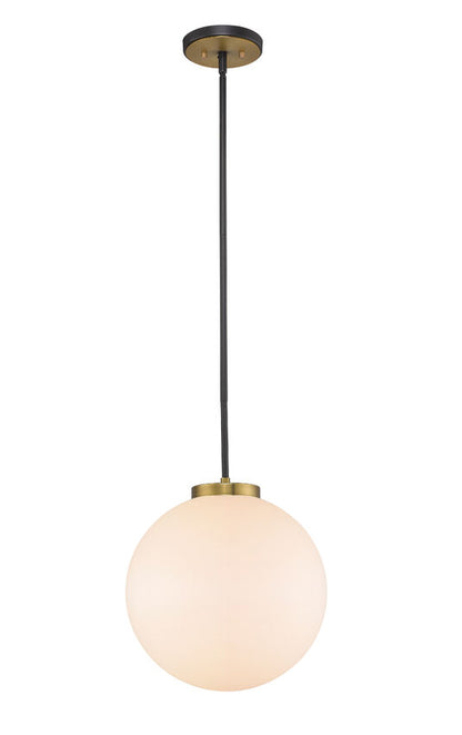 Z-Lite Parsons Pendant, 14 inch, Matte Black and Olde Brass finish, Lighting House Orillia