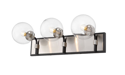 Z-Lite Parsons Vanity Light 3-Light Matte Black Brushed Nickel | Lighting House Orillia