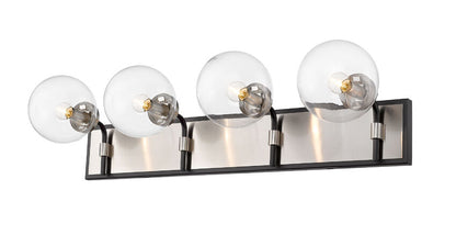 Z-Lite Parsons Vanity Light 4-Light Matte Black Brushed Nickel | Lighting House Orillia