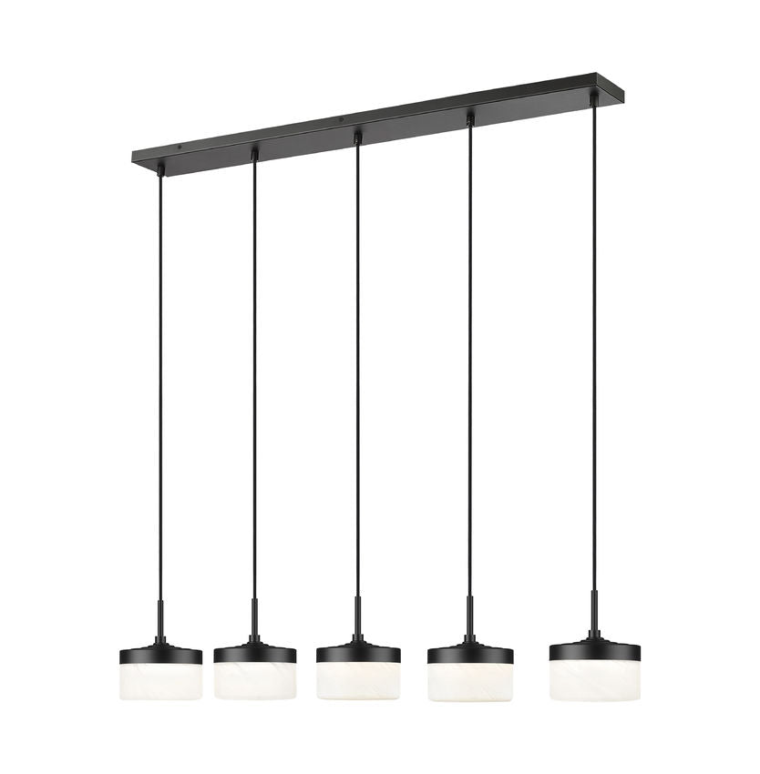 Z-Lite Renaud LED 5 Light Linear Matte Black - Lighting House Orillia