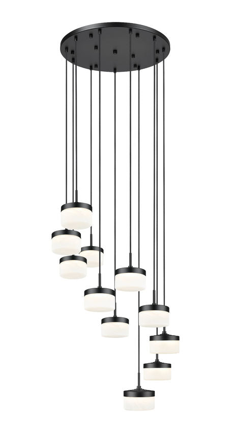 Z-Lite Renaud LED 11 Light Round Matte Black - Lighting House Orillia