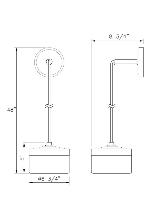 Z-Lite Renaud Wall Sconce Dimensions