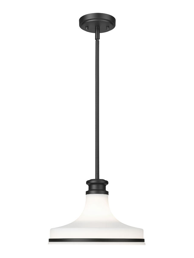 Z-Lite Pendant Reznor 12 inch Matte Black - Lighting House Orillia