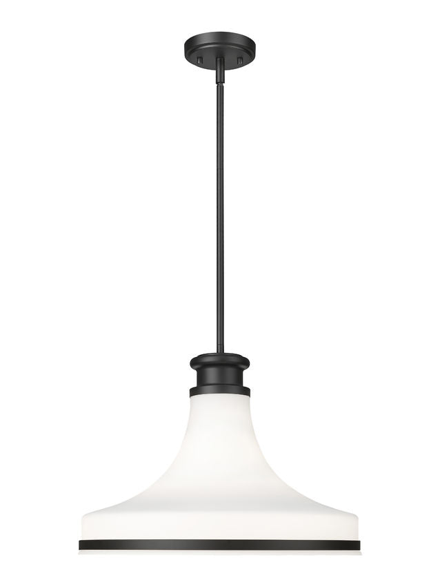 Z-Lite Pendant Reznor 18 inch Matte Black - Lighting House Orillia