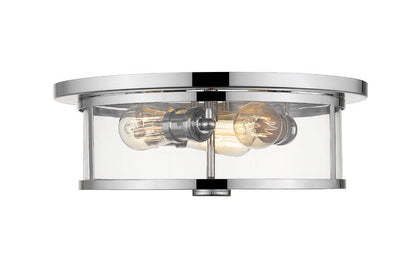 Z-Lite Savannah Flush Mount Chrome | Lighting House Orillia