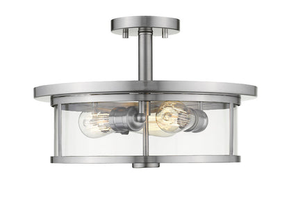 Z-Lite Savannah Semi-Flush Mount Brushed Nickel | Lighting House Orillia