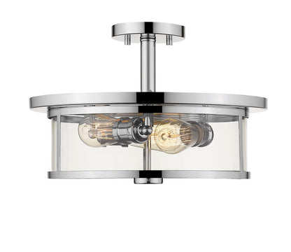 Z-Lite Savannah Semi-Flush Mount Chrome | Lighting House Orillia