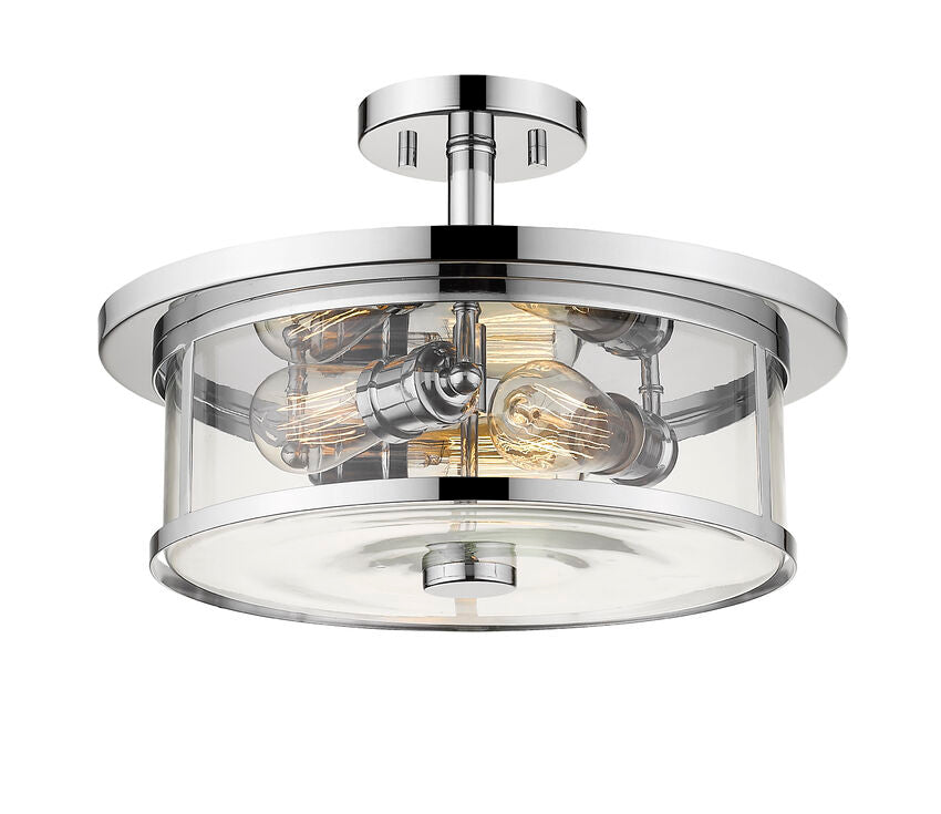 Z-Lite Savannah Semi-Flush Mount Hallway Interior Lifestyle | Lighting House Orillia