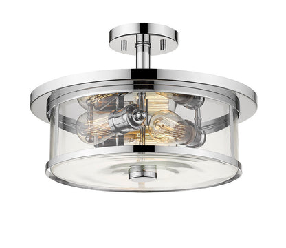 Z-Lite Savannah Semi-Flush Mount Hallway Interior Lifestyle | Lighting House Orillia