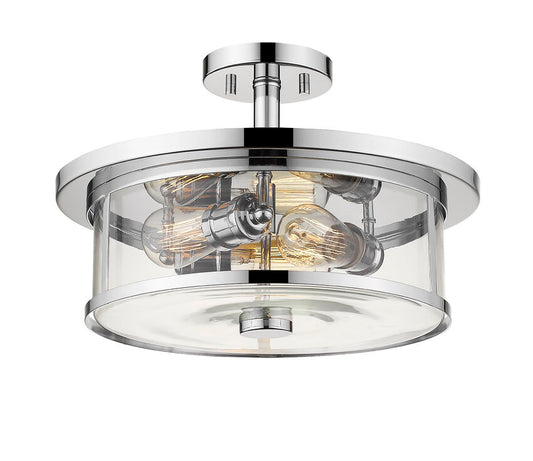 Z-Lite Savannah Semi-Flush Mount Hallway Interior Lifestyle | Lighting House Orillia