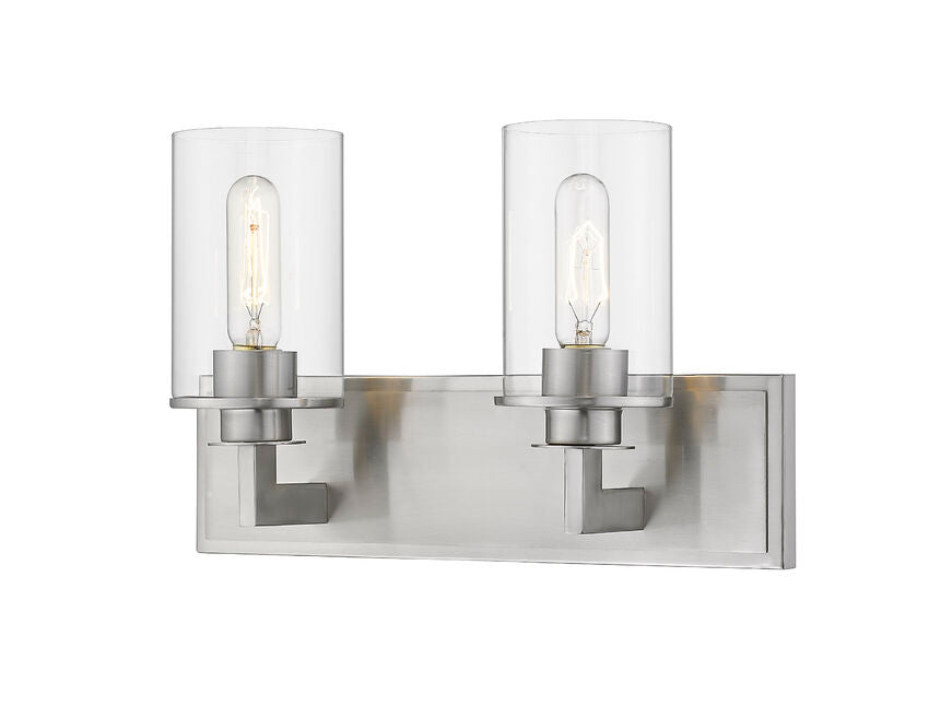 Z-Lite Savannah Vanity Light 2-Light Brushed Nickel | Lighting House Orillia
