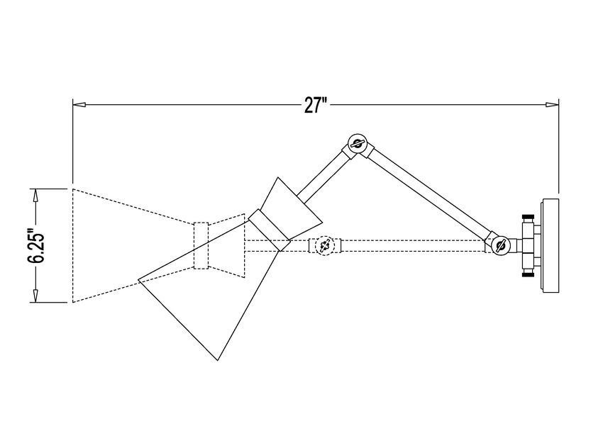 Z-Lite Soriano Articulating Wall Sconce Dimensions | Lighting House Orillia