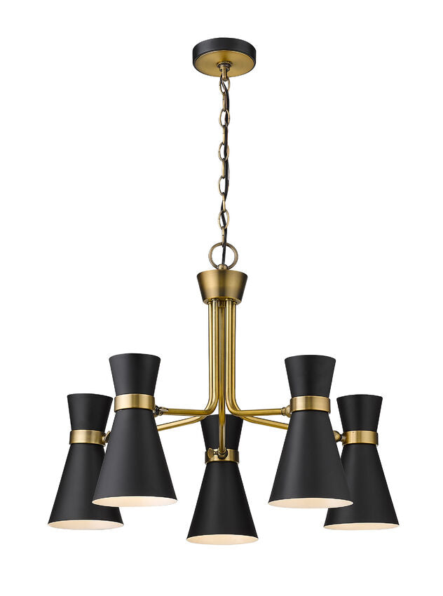 Z-Lite Soriano Chandelier 5-Light Heritage Brass | Lighting House Orillia