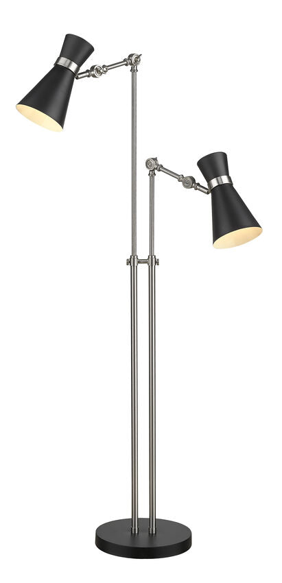 Z-Lite Soriano Floor Lamp Brushed Nickel | Lighting House Orillia