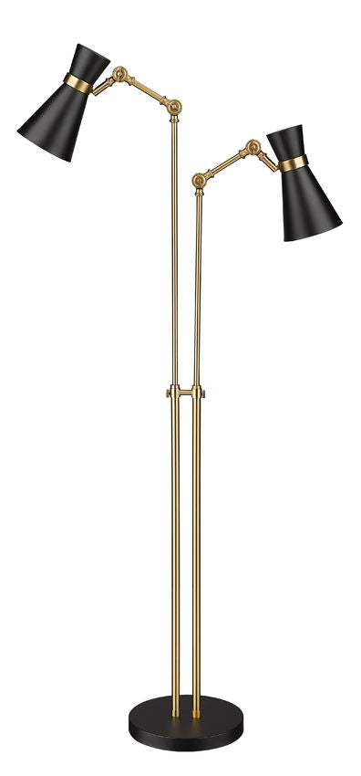 Z-Lite Soriano Floor Lamp Heritage Brass | Lighting House Orillia