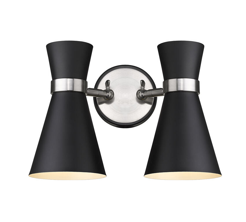Z-Lite Soriano Wall Sconce 2-Light Brushed Nickel | Lighting House Orillia