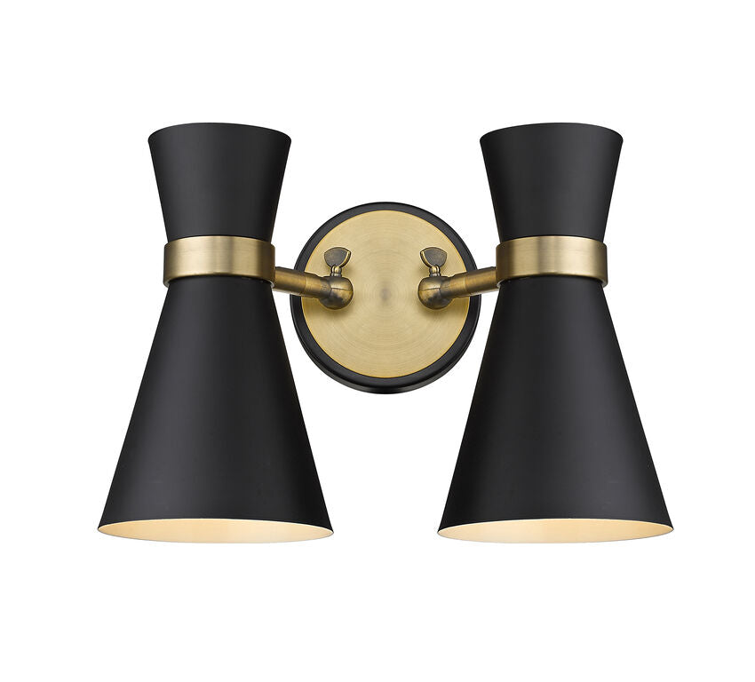 Z-Lite Soriano Wall Sconce 2-Light Heritage Brass | Lighting House Orillia