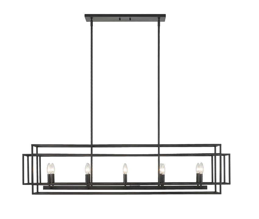 Z-Lite Titania Linear Chandelier Kitchen Island Interior Lifestyle | Lighting House Orillia