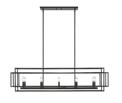 Z-Lite Titania Linear Chandelier Kitchen Island Interior Lifestyle | Lighting House Orillia