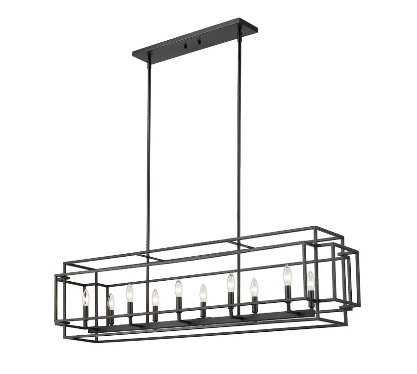 Z-Lite Titania Linear Chandelier Dining Room Interior Lifestyle | Lighting House Orillia