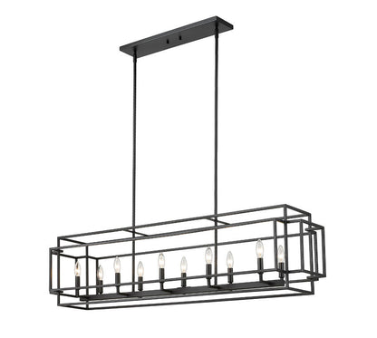 Z-Lite Titania Linear Chandelier Dining Room Interior Lifestyle | Lighting House Orillia