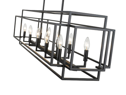 Z-Lite Titania Linear Chandelier Interior Lifestyle Angle | Lighting House Orillia