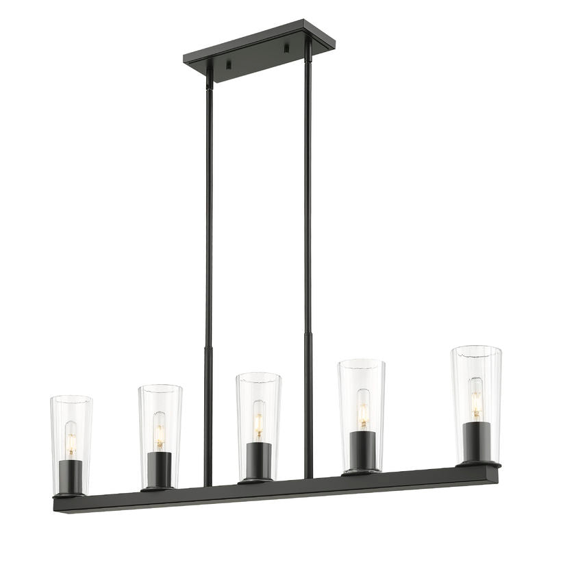 Z-Lite Titus Linear Chandelier Kitchen Island Interior Lifestyle | Lighting House Orillia