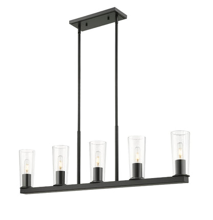 Z-Lite Titus Linear Chandelier Kitchen Island Interior Lifestyle | Lighting House Orillia