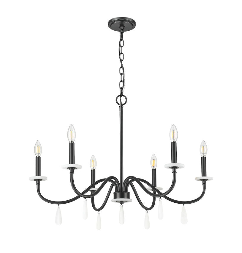 Z-Lite Toussant Chandelier Night Lighting