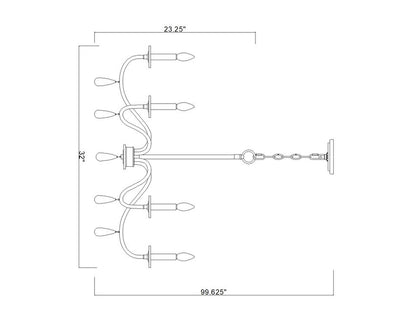 Z-Lite Toussant Chandelier Dimensions