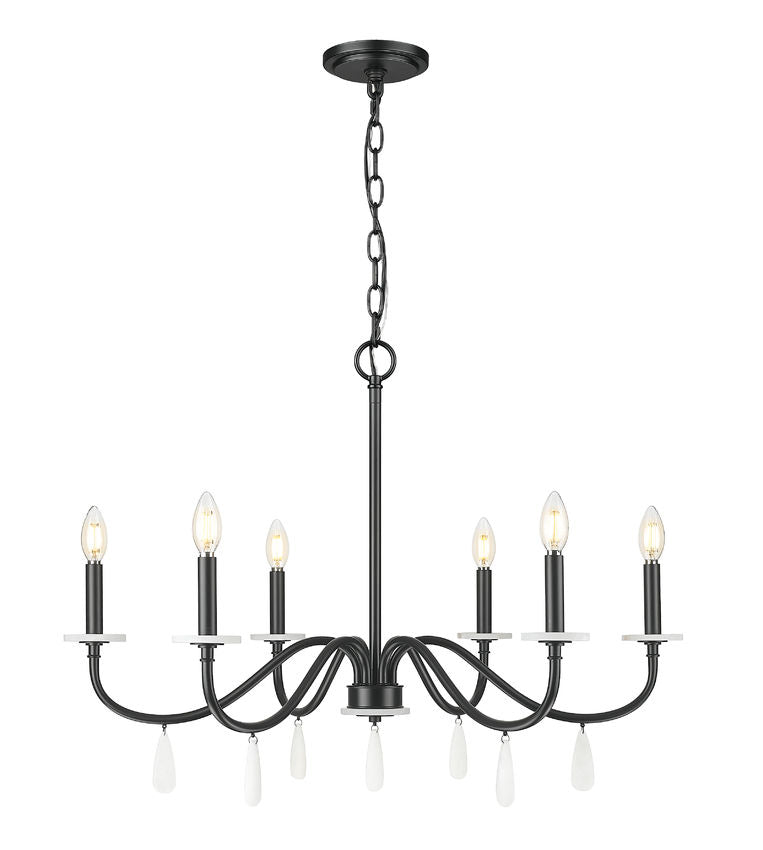 Z-Lite Toussant Chandelier 32 inch Matte Black