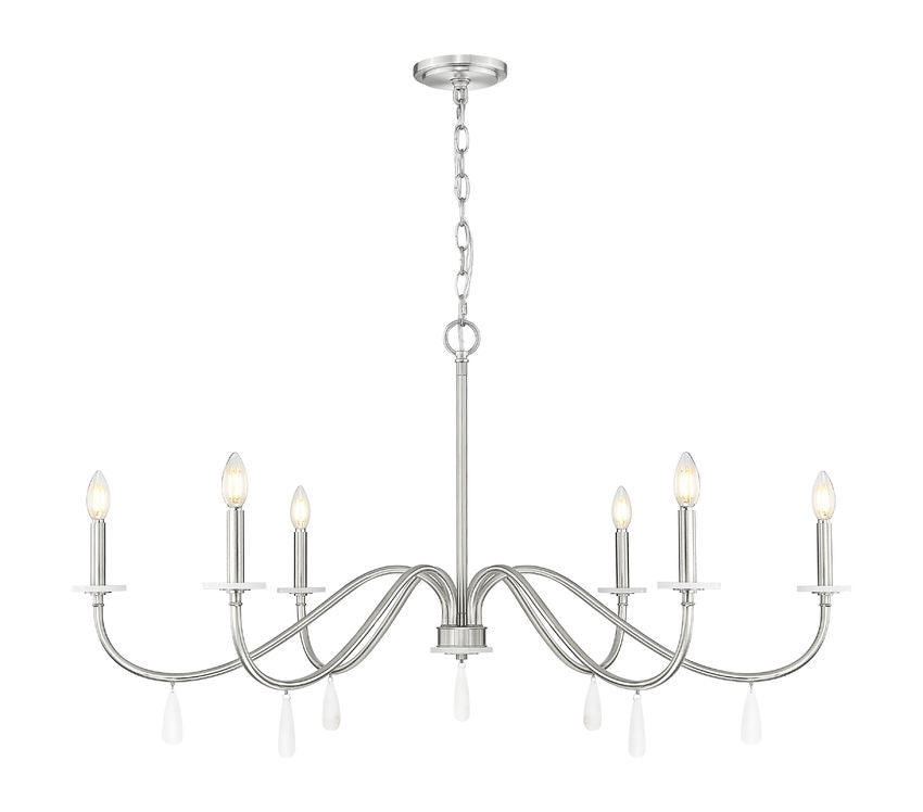 Z-Lite Toussant Chandelier 45 inch Brushed Nickel
