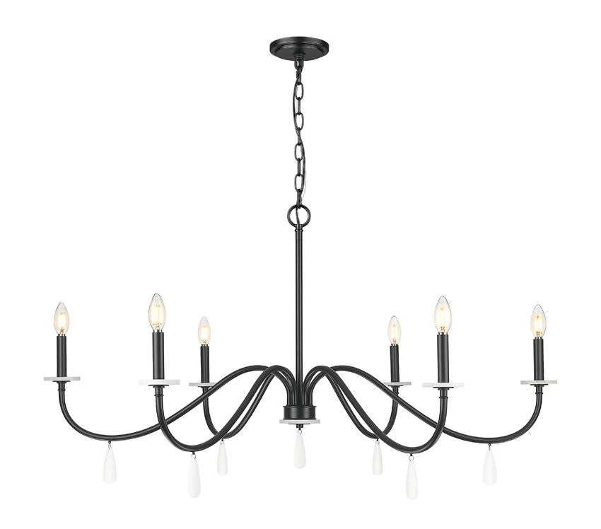 Z-Lite Toussant Chandelier 45 inch Matte Black