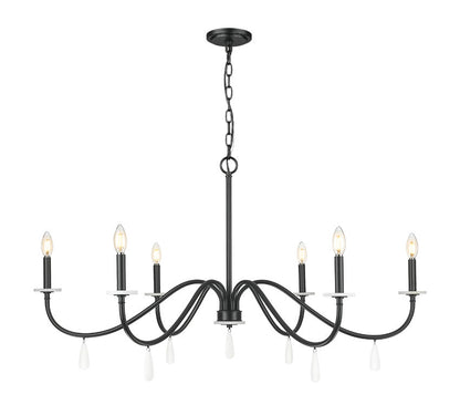 Z-Lite Toussant Chandelier 45 inch Matte Black