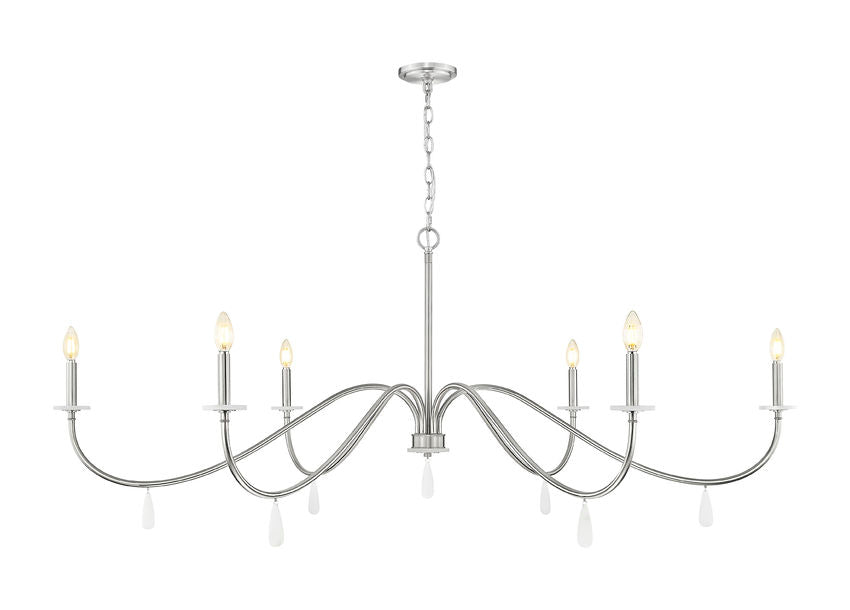Z-Lite Toussant Chandelier 63 inch Brushed Nickel