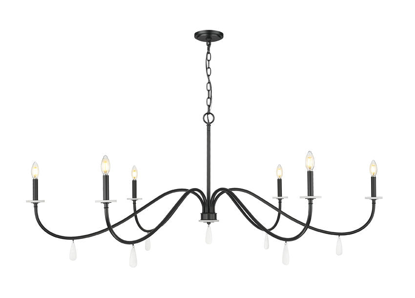 Z-Lite Toussant Chandelier 63 inch Matte Black