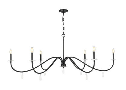 Z-Lite Toussant Chandelier 63 inch Matte Black